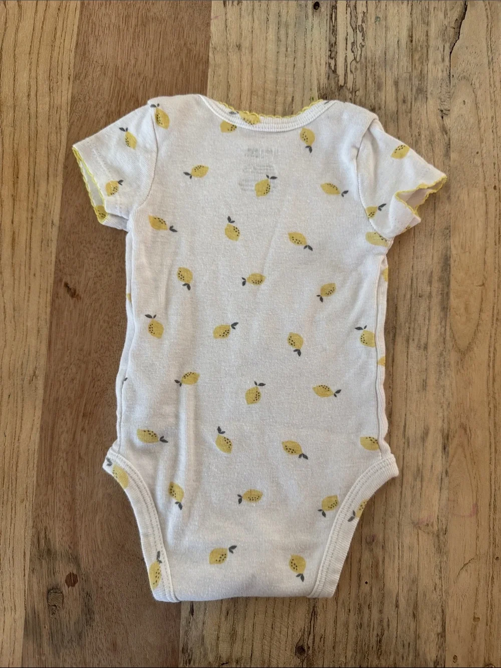 Carter's White One-Piece Bodysuit with Yellow Lemon Print